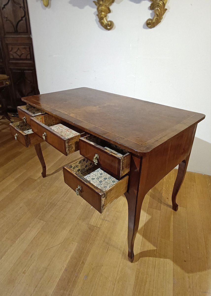 BUREAU LOUIS XV PLAQUÉ MILIEU DU 18ème SIÈCLE-photo-1