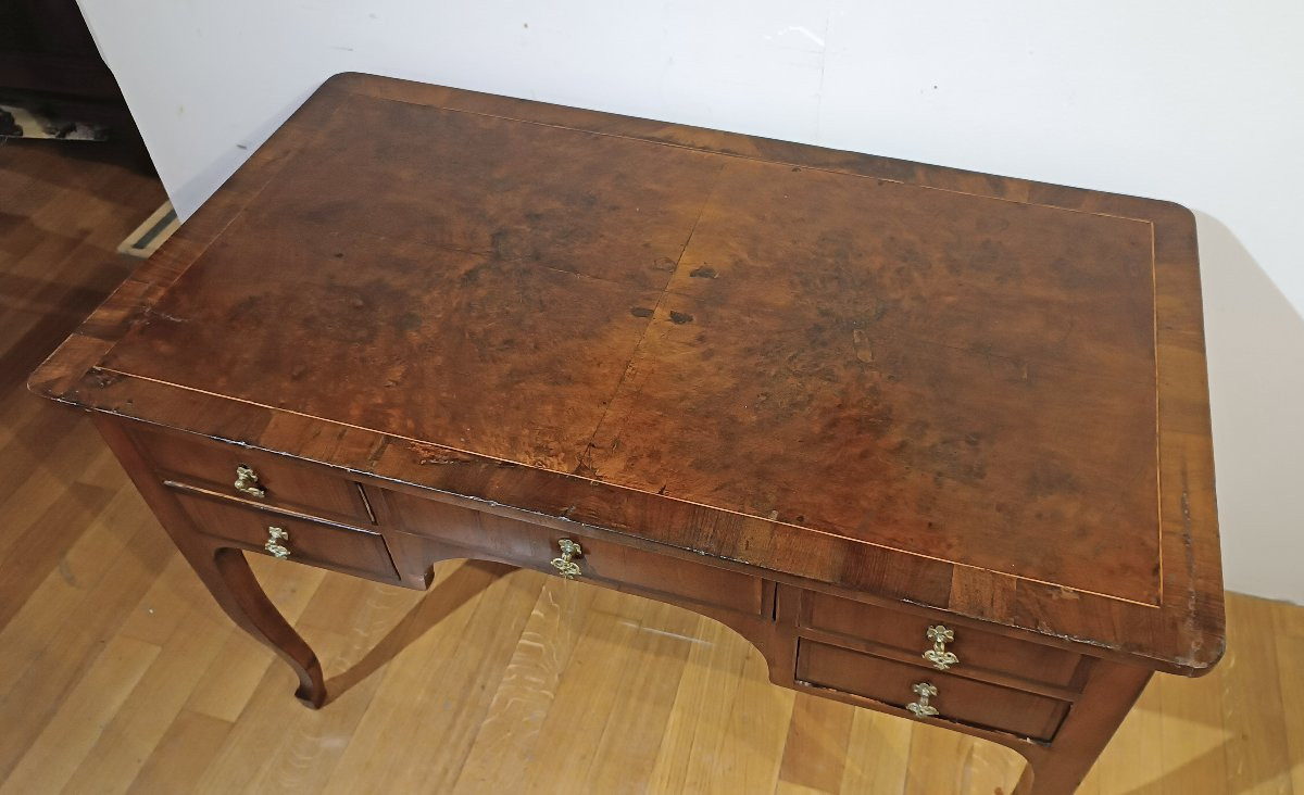 BUREAU LOUIS XV PLAQUÉ MILIEU DU 18ème SIÈCLE-photo-2