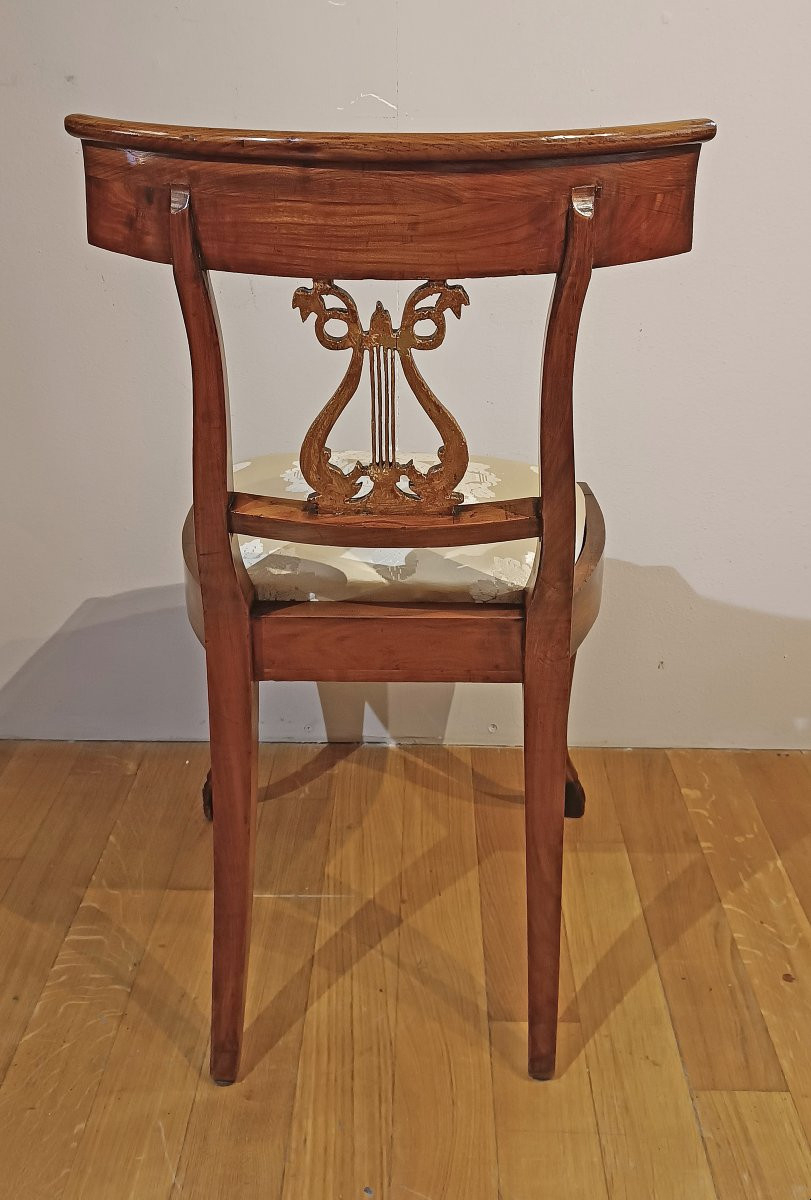 Early 19th Century Ten Empire Cherry Chairs-photo-1
