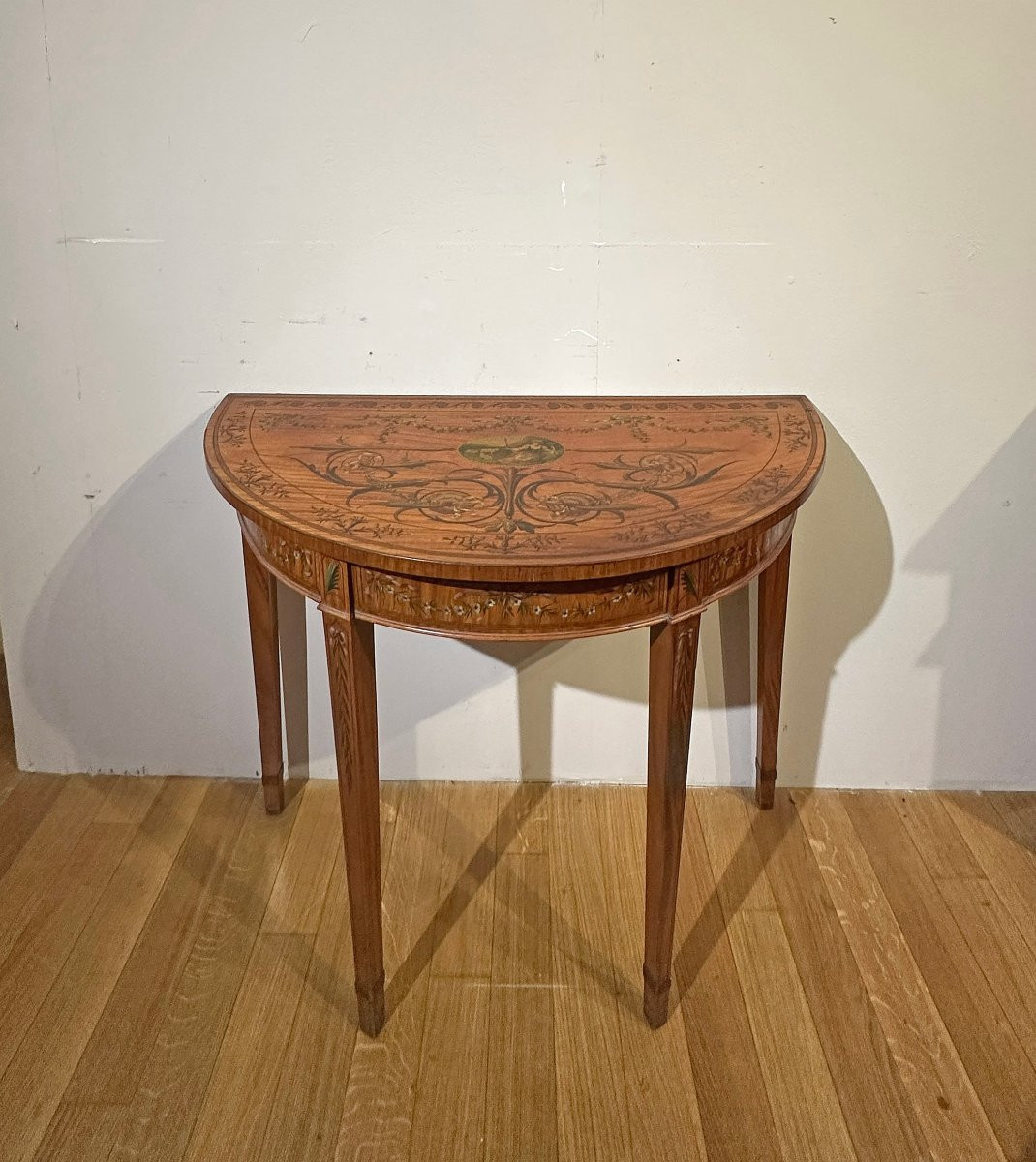 PAIRE DE CONSOLES EN BOIS PEINT PREMIÈRE MOITIÉ DU 19ème SIÈCLE-photo-2