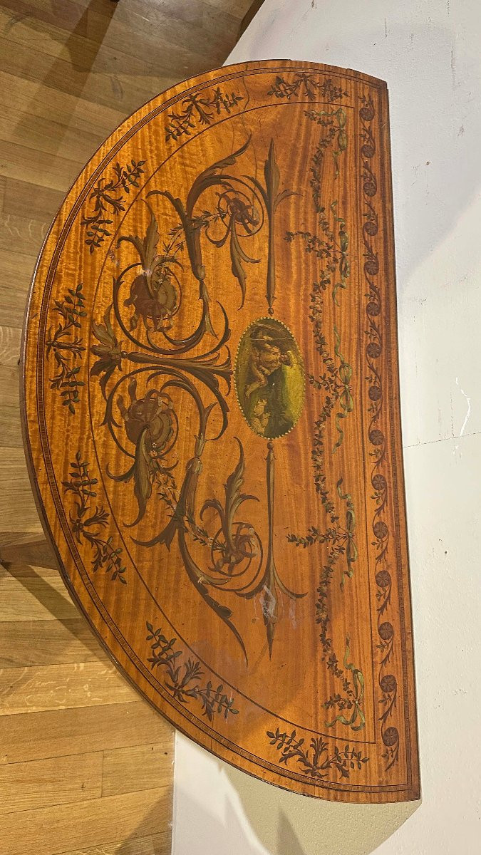 PAIRE DE CONSOLES EN BOIS PEINT PREMIÈRE MOITIÉ DU 19ème SIÈCLE-photo-5