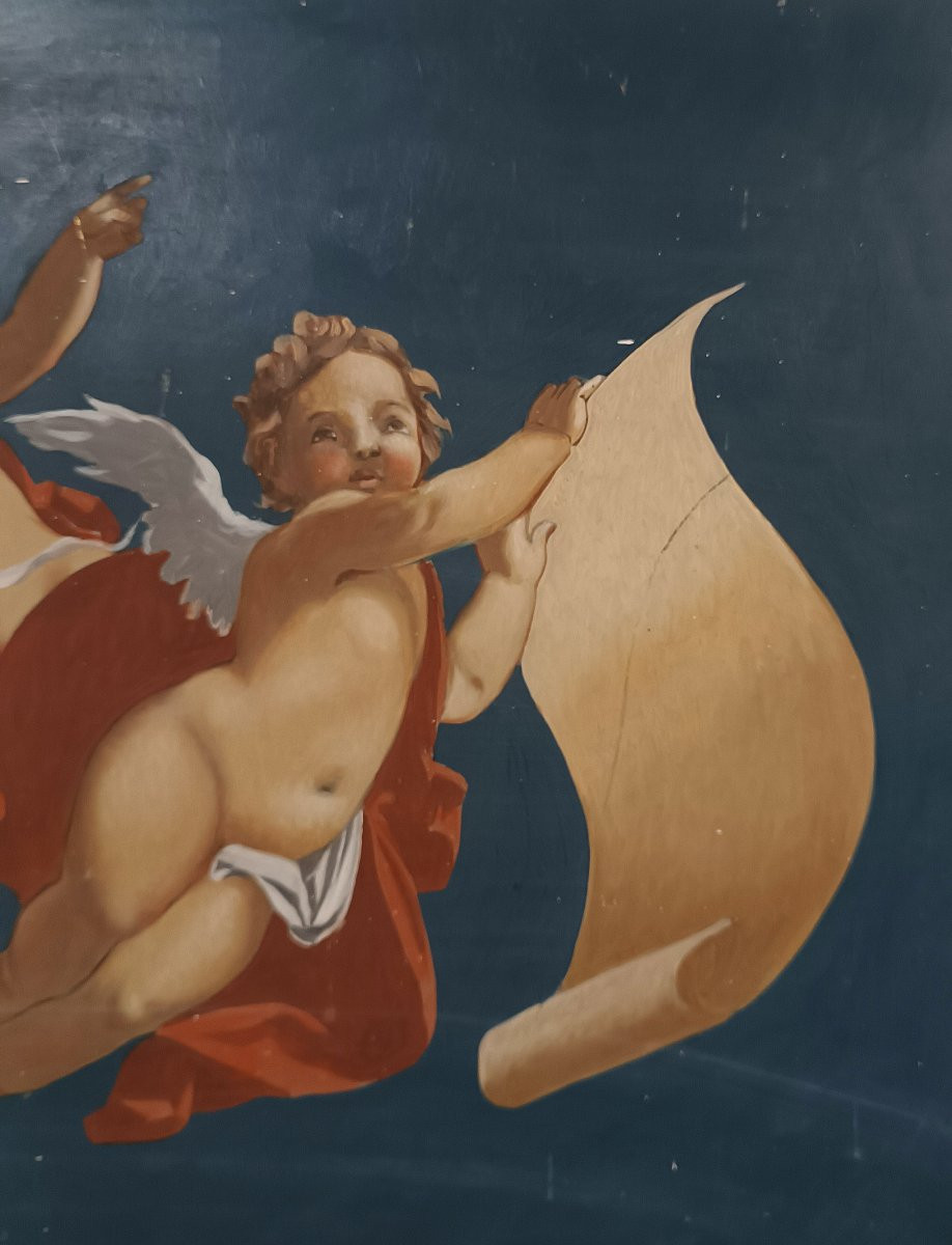 Mid-19th Century Pair Of Paintings On Brass-photo-4