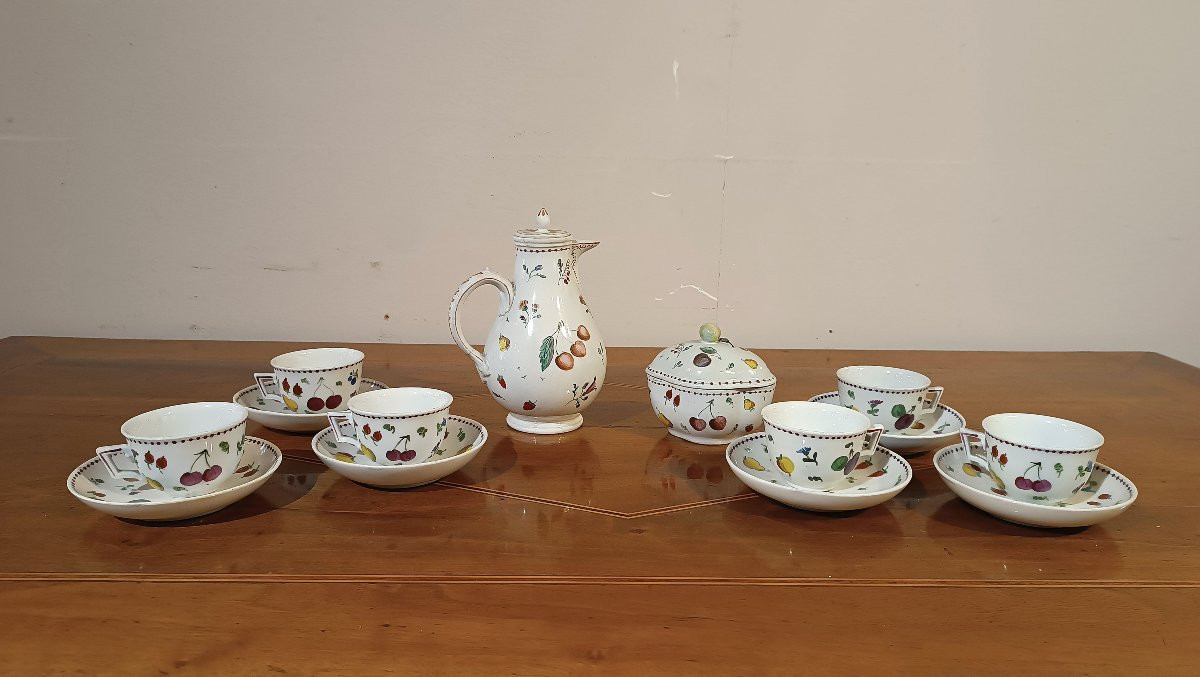 Second Half Of The 18th Century Ginori Coffee Porcelain Set -photo-2