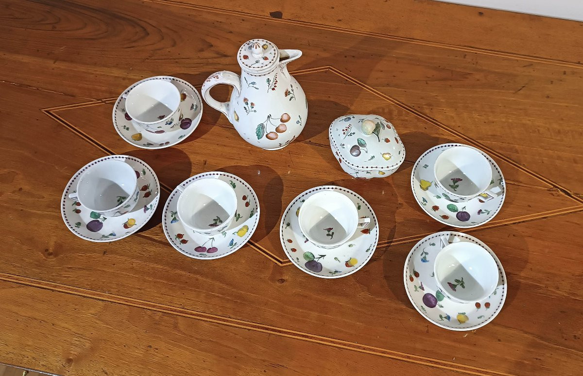 Second Half Of The 18th Century Ginori Coffee Porcelain Set -photo-3