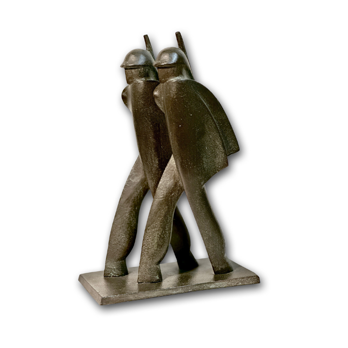 1930s "marching Soldiers" Sculpture By Di Bosso