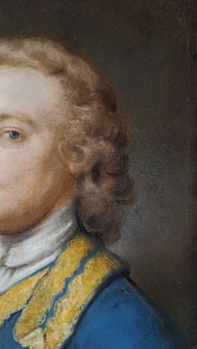 PORTRAIT AU PASTEL D'UN GENTLEMAN FIN DU 18ème SIÈCLE-photo-4