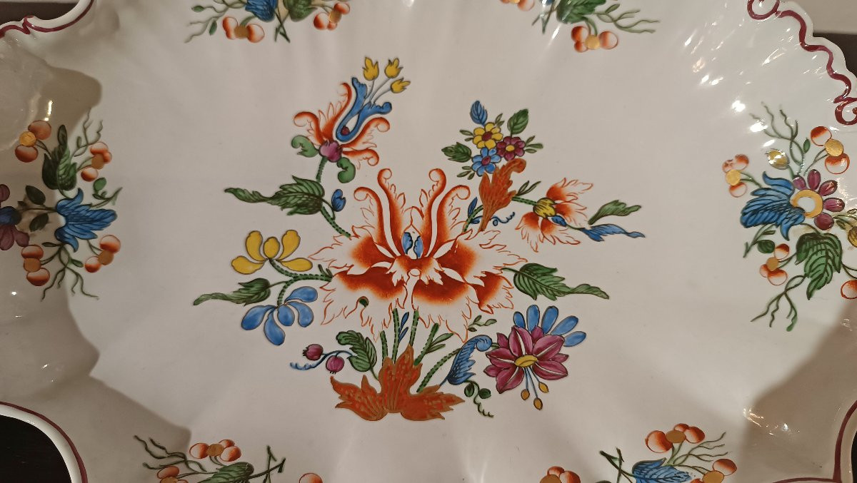  Second Half Of The 18th Century Pair Of Ginori Porcelain Trays-photo-2