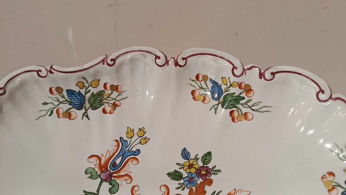  Second Half Of The 18th Century Pair Of Ginori Porcelain Trays-photo-3