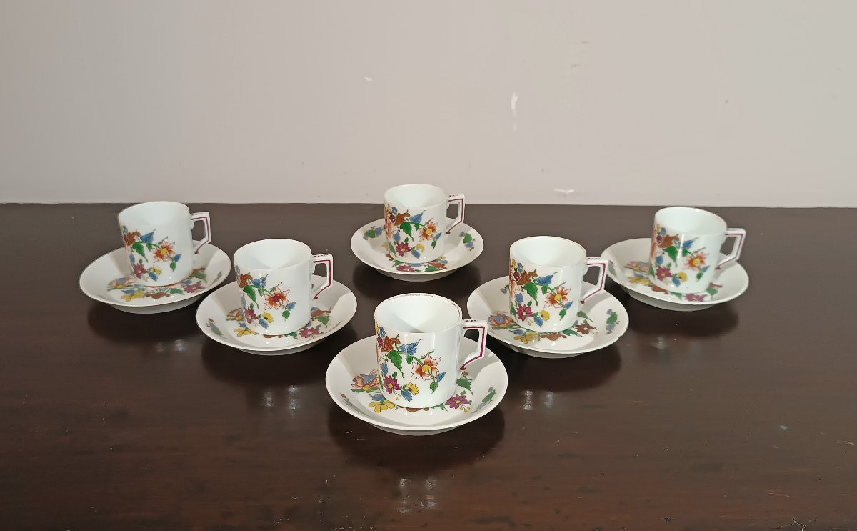 Late 18th Century Set Of Six Ginori Tulip Cups-photo-2