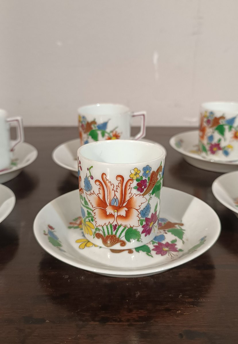 Late 18th Century Set Of Six Ginori Tulip Cups-photo-2