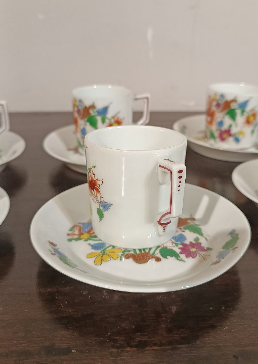 Late 18th Century Set Of Six Ginori Tulip Cups-photo-4