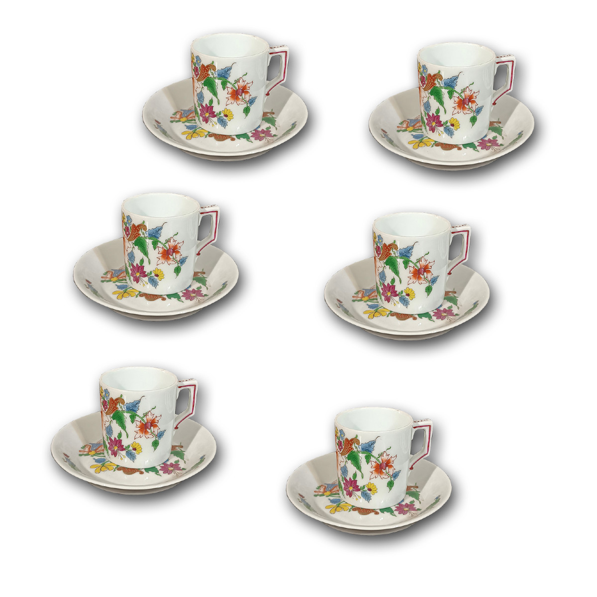 Late 18th Century Set Of Six Ginori Tulip Cups