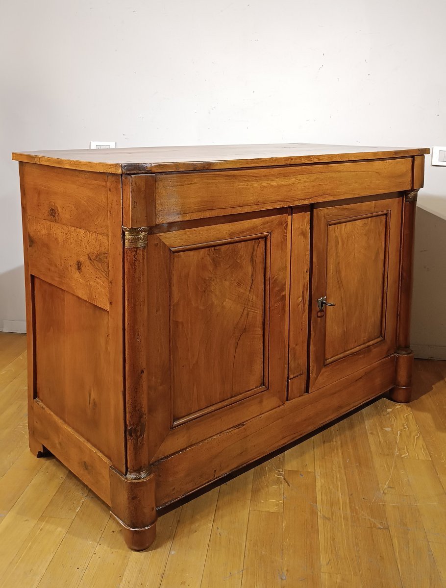 BUFFET EMPIRE EN NOYER BLOND DÉBUT 19ème SIÈCLE-photo-3