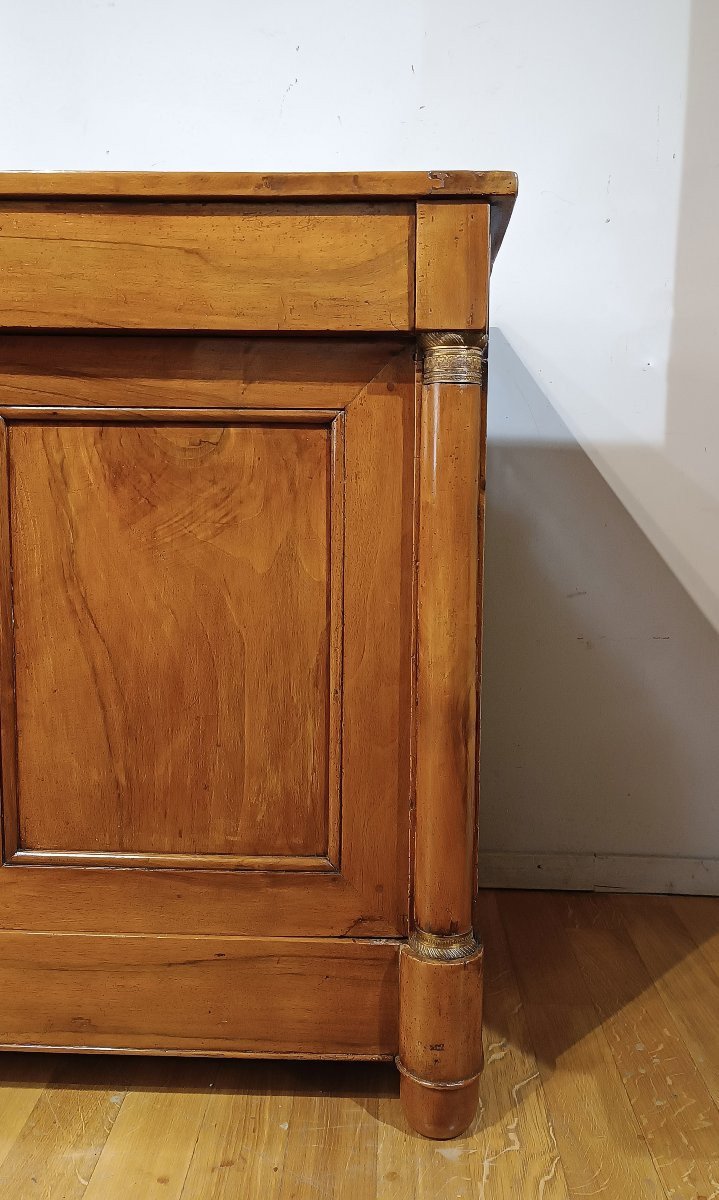 BUFFET EMPIRE EN NOYER BLOND DÉBUT 19ème SIÈCLE-photo-4