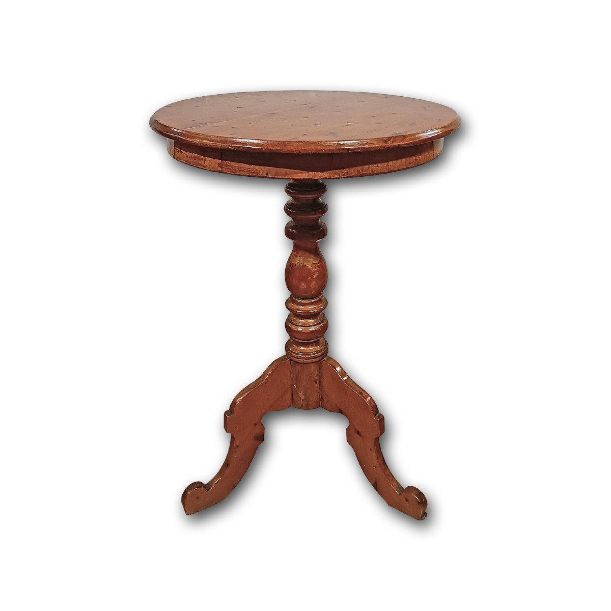 TABLE BASSE RONDE EN CYPRÈS MILIEU DU 19ème SIÈCLE