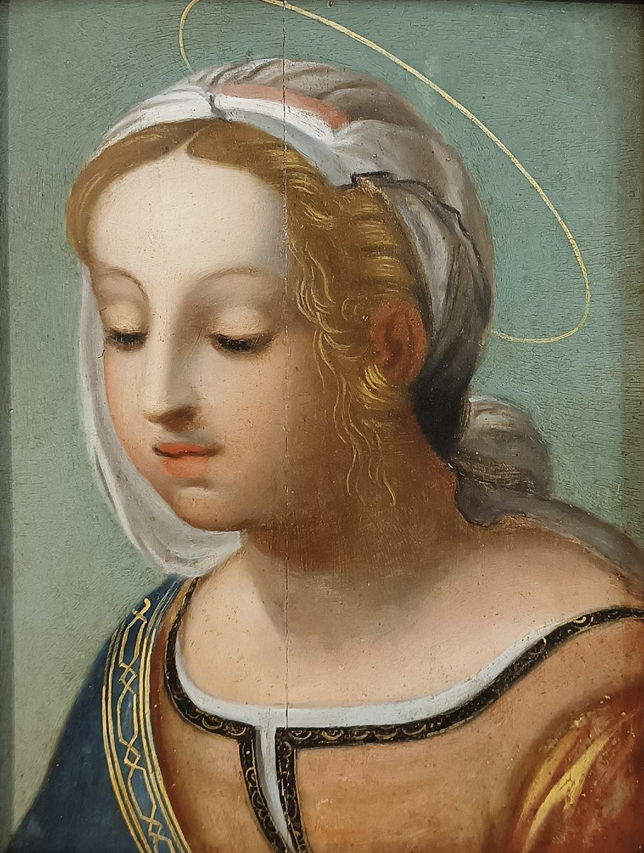 PAIRE DE PEINTURES À L'HUILE SUR PANNEAU FIN DU 16ème SIÈCLE-photo-4