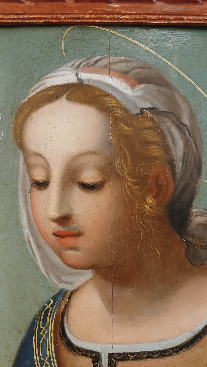 PAIRE DE PEINTURES À L'HUILE SUR PANNEAU FIN DU 16ème SIÈCLE-photo-3