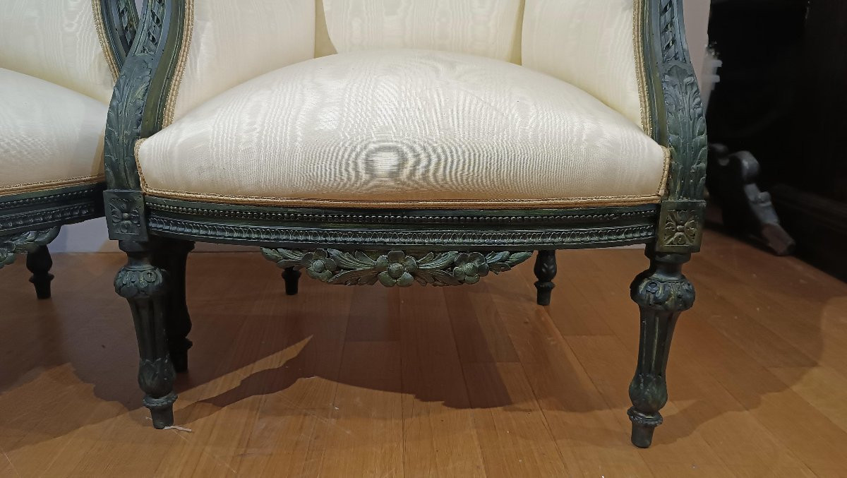 Early 19th Century Pair Of Bergère Armchairs-photo-4