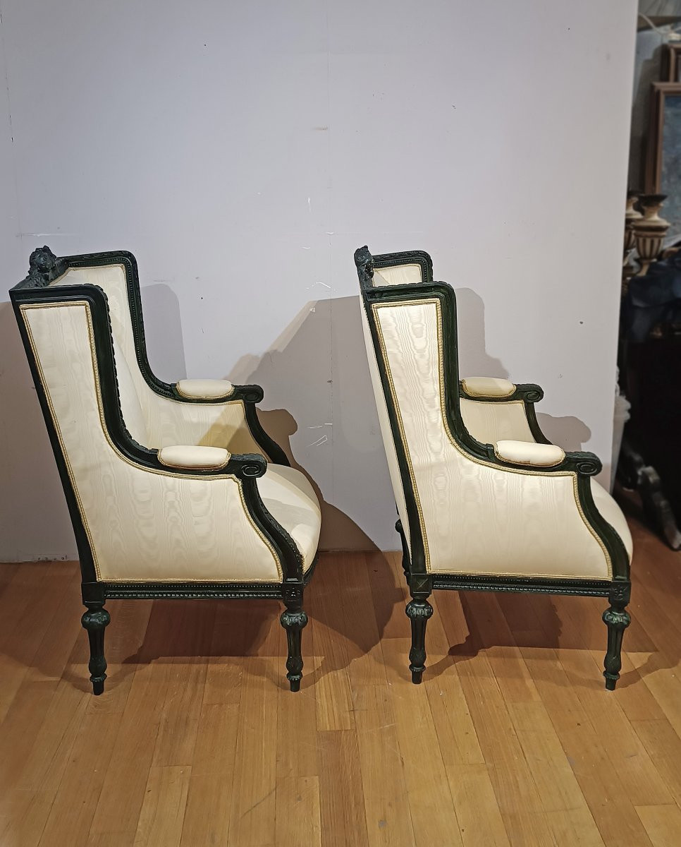 Early 19th Century Pair Of Bergère Armchairs-photo-6