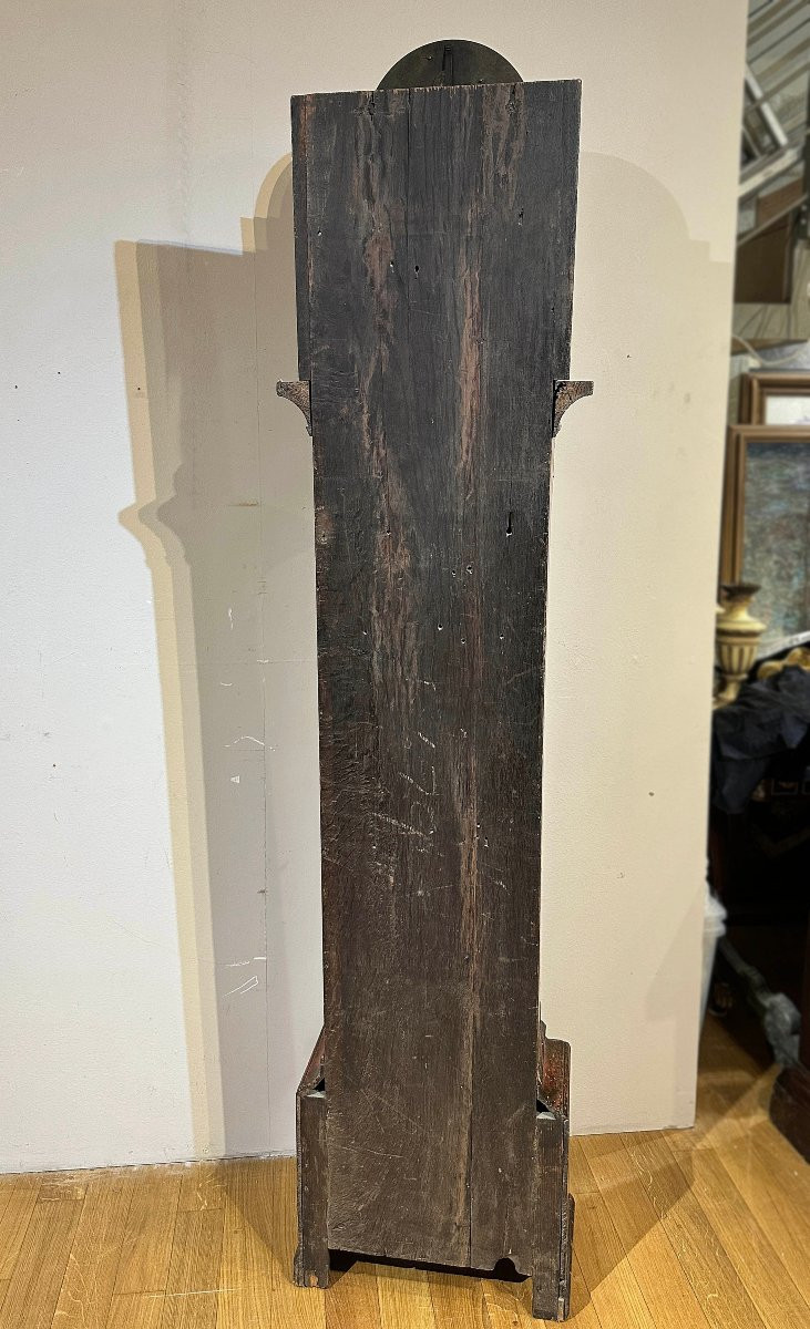 PENDULE À TOUR EN LAQUE VÉNITE MILIEU DU 18ème SIÈCLE-photo-4