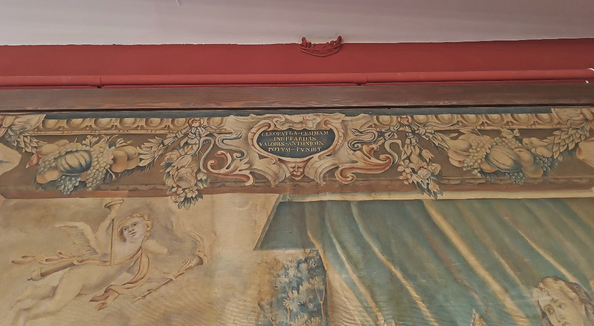 GRAND TABLEAU AVEC ANTOINE ET CLÉOPÂTRE SECONDE MOITIÉ DU 19ème SIÈCLE-photo-4