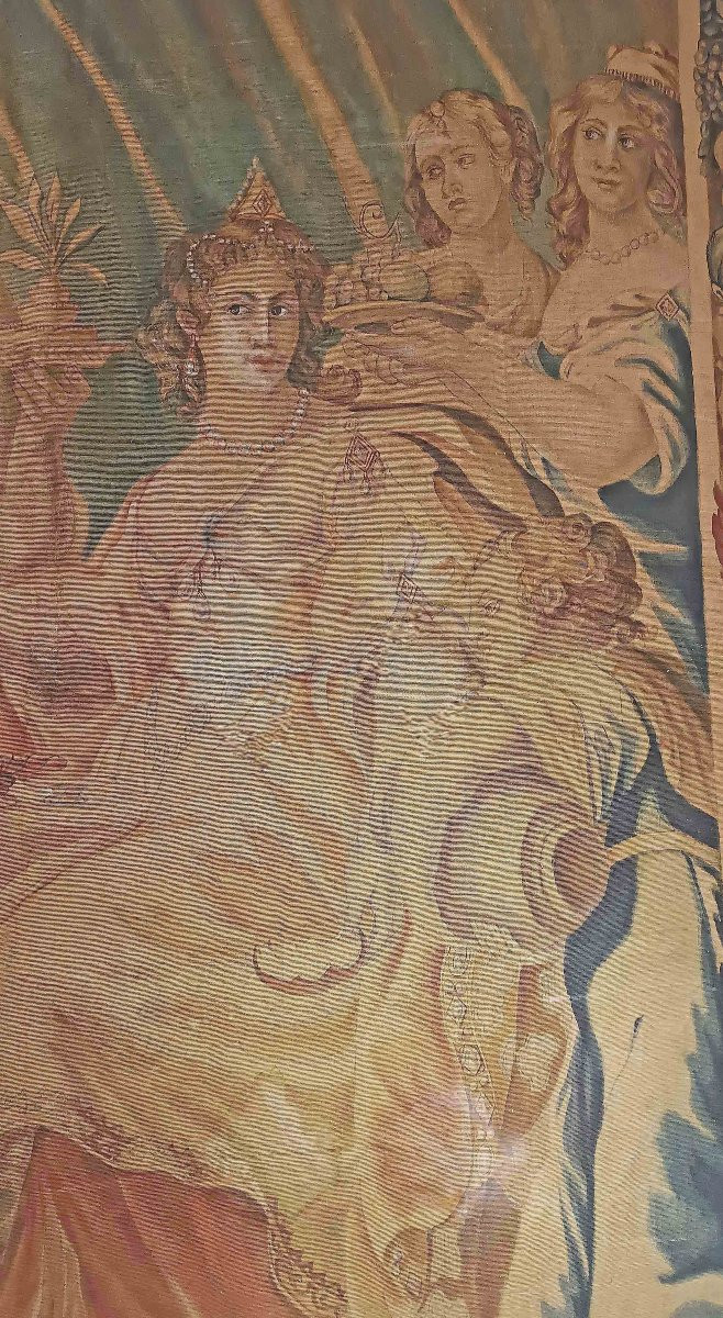 GRAND TABLEAU AVEC ANTOINE ET CLÉOPÂTRE SECONDE MOITIÉ DU 19ème SIÈCLE-photo-3