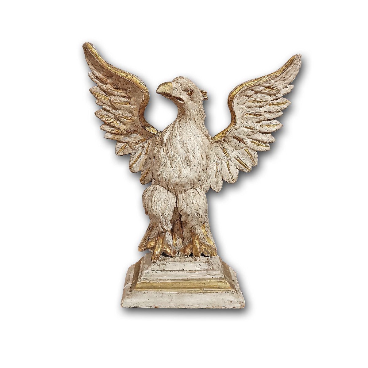 Late 18th Century Neoclassical Painted Wood Eagle Sculpture