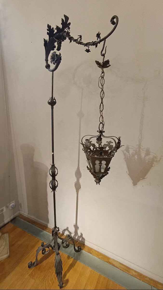 End Of The 19th Century Iron Lantern -photo-2