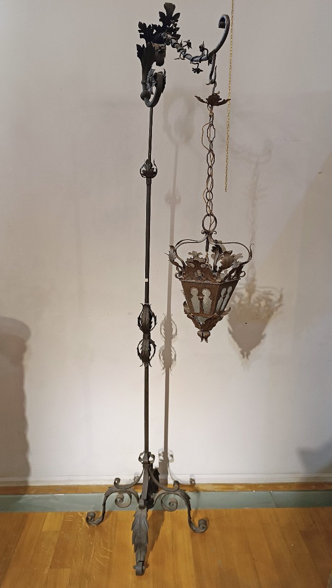 End Of The 19th Century Iron Lantern -photo-3