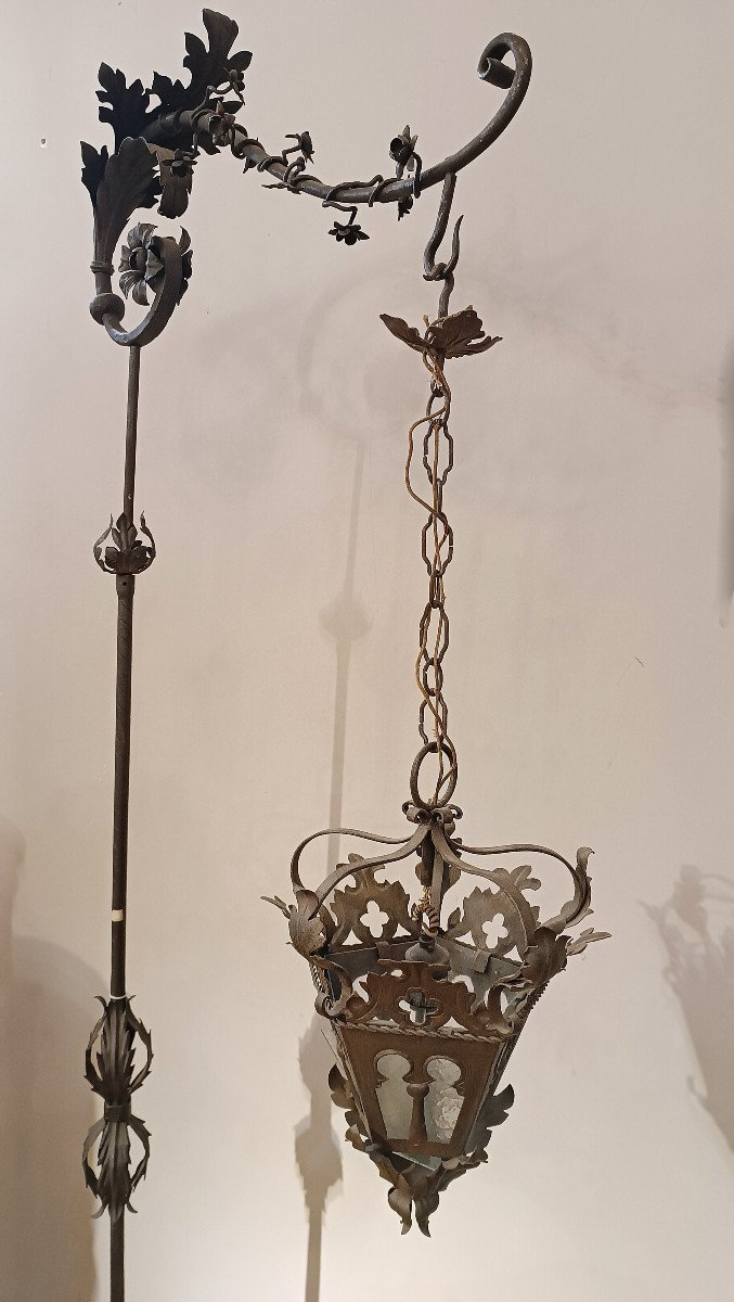 End Of The 19th Century Iron Lantern -photo-1