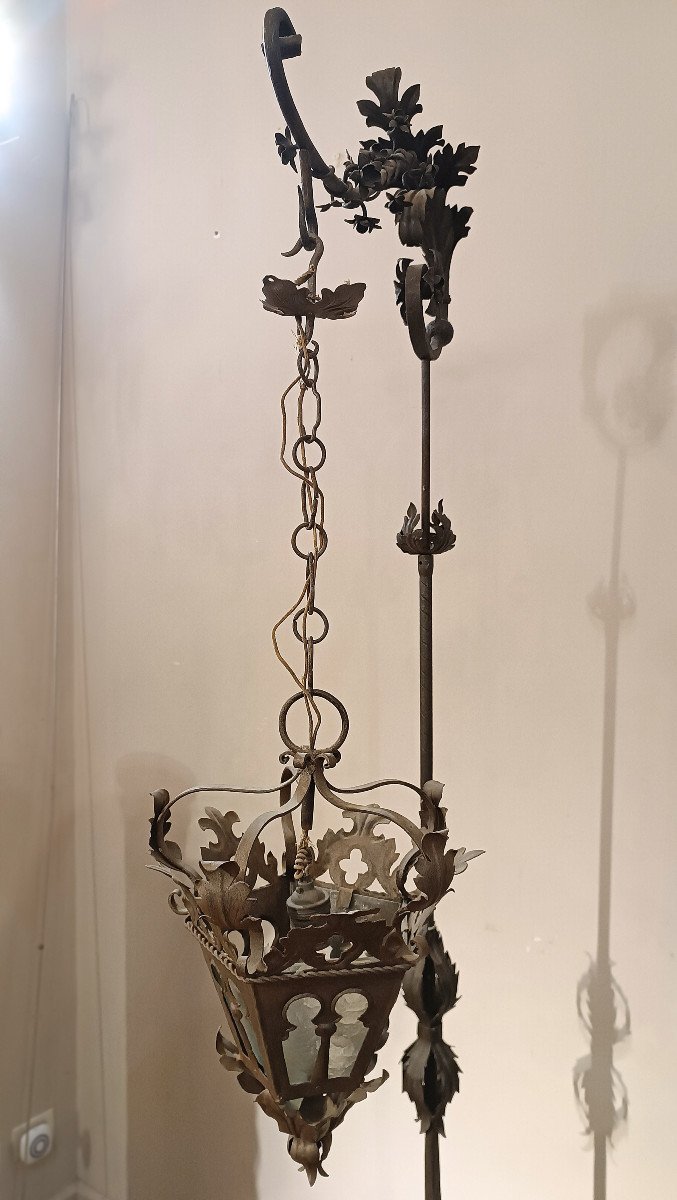 End Of The 19th Century Iron Lantern -photo-2