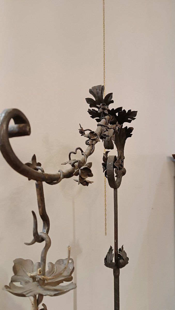 End Of The 19th Century Iron Lantern -photo-8