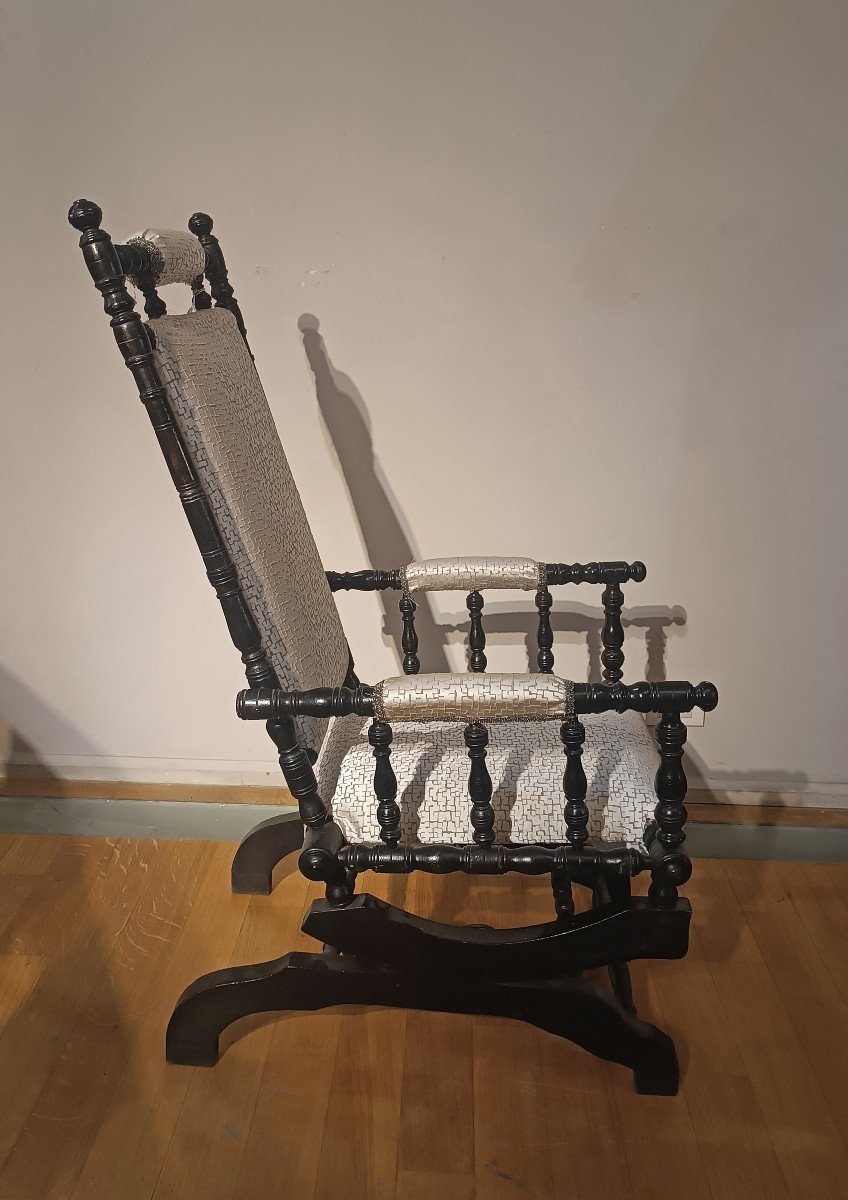 FAUTEUIL À BASCULE MILIEU 19ème SIÈCLE-photo-2