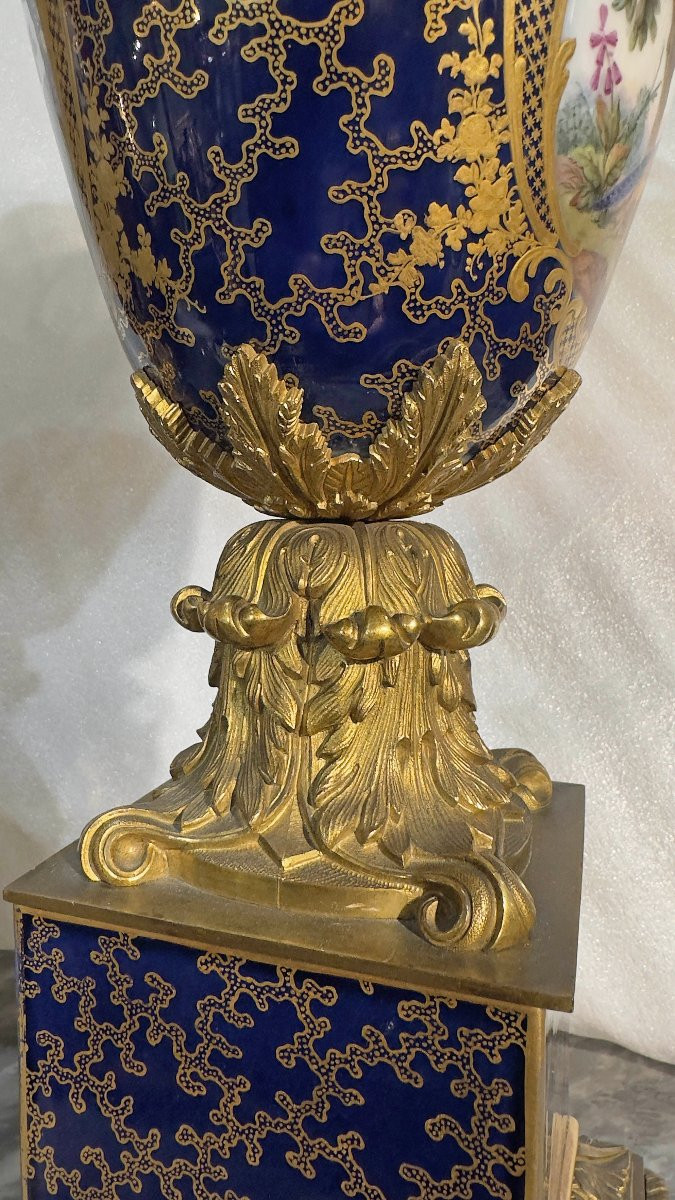 PAIRE DE VASES CHARLES X PREMIÈRE MOITIÉ DU 19ème SIÈCLE-photo-3