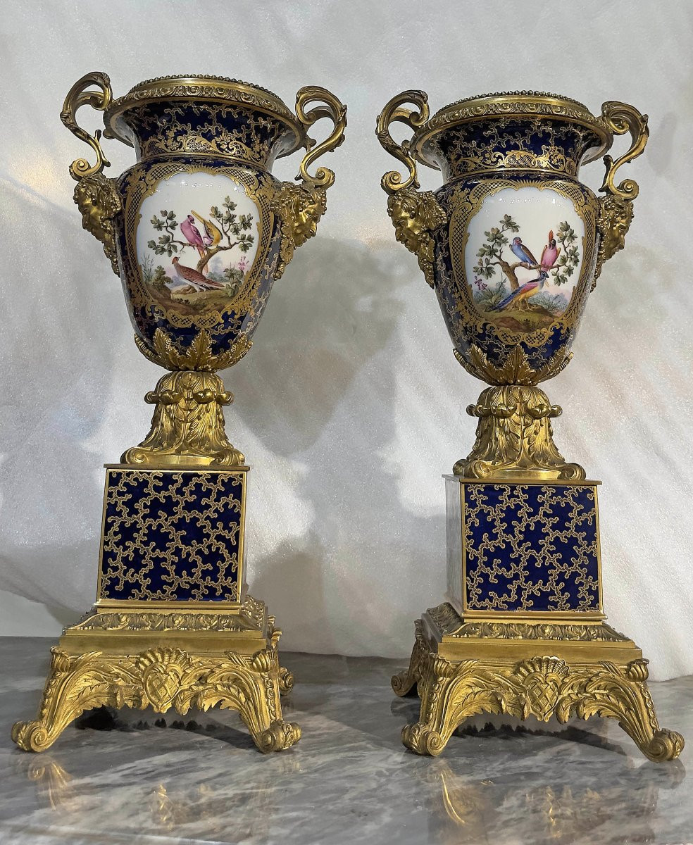 PAIRE DE VASES CHARLES X PREMIÈRE MOITIÉ DU 19ème SIÈCLE-photo-8