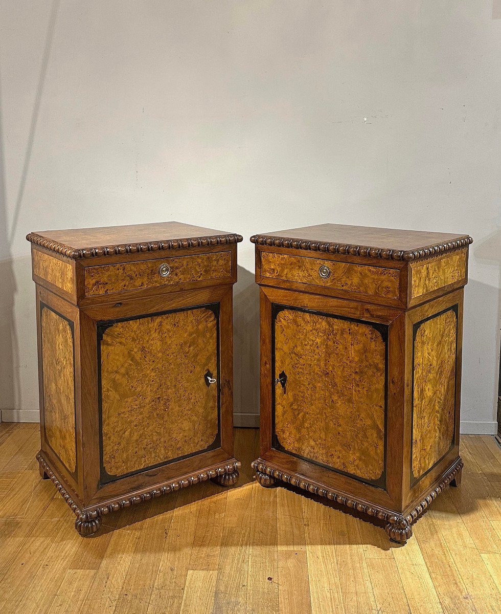 Early 19th Century Pair Of Small Charles X Sideboards-photo-1