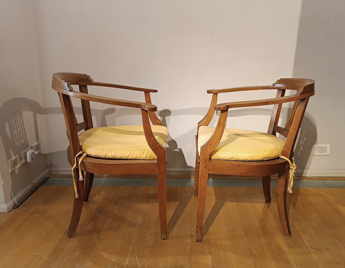 FAUTEUILS BAQUETS TOSCANE FIN DU 18ème SIÈCLE-photo-3