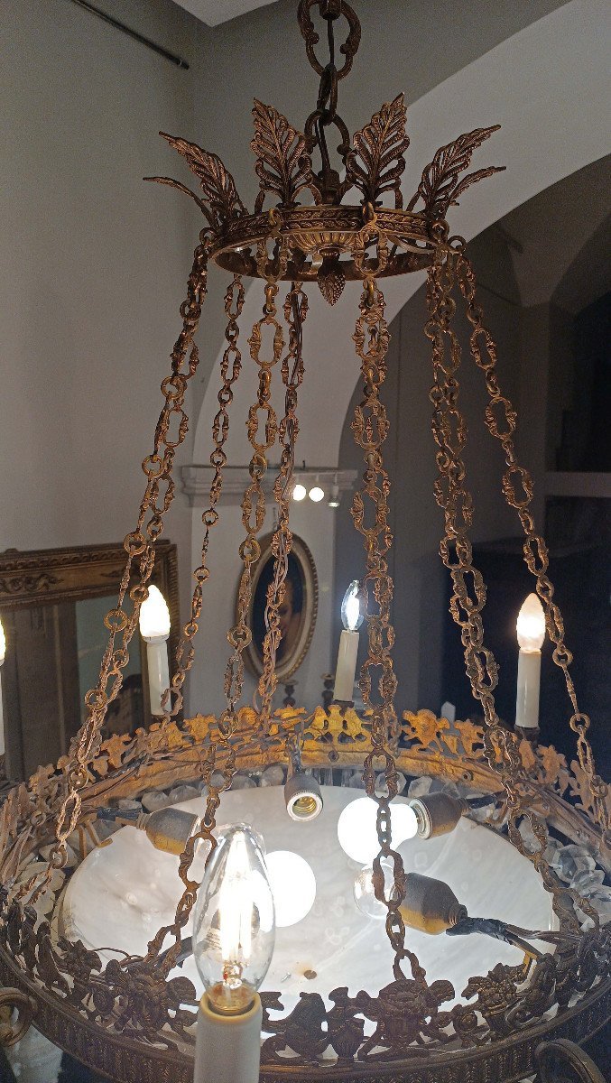 Mid-19th Century Pair Of Napoleon III Chandeliers-photo-4