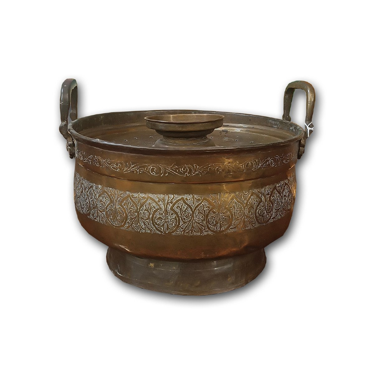 CHAUFFE-ALIMENTS EN LAITON GAUFRÉ FIN DU 17ème SIÈCLE