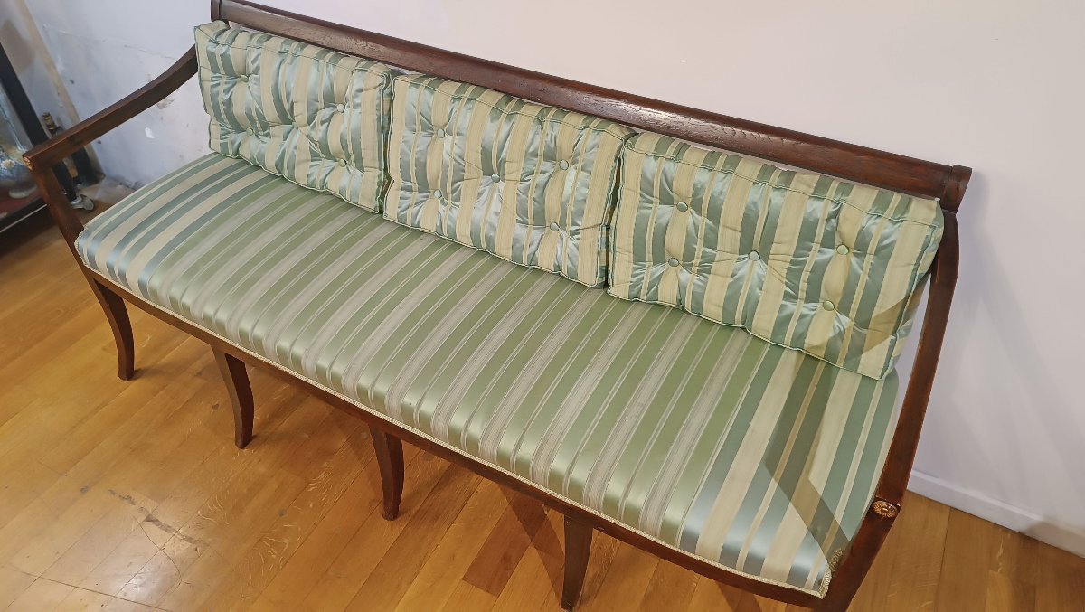 CANAPÉ NÉOCLASSIQUE EN NOYER FIN DU 18ème SIÈCLE-photo-1