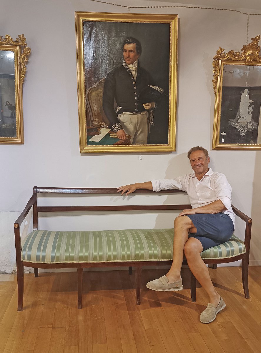 CANAPÉ NÉOCLASSIQUE EN NOYER FIN DU 18ème SIÈCLE-photo-5