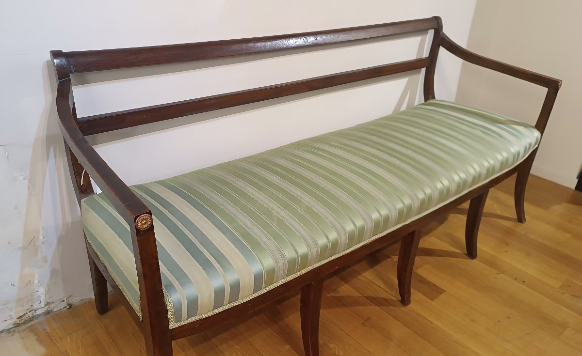 CANAPÉ NÉOCLASSIQUE EN NOYER FIN DU 18ème SIÈCLE-photo-8