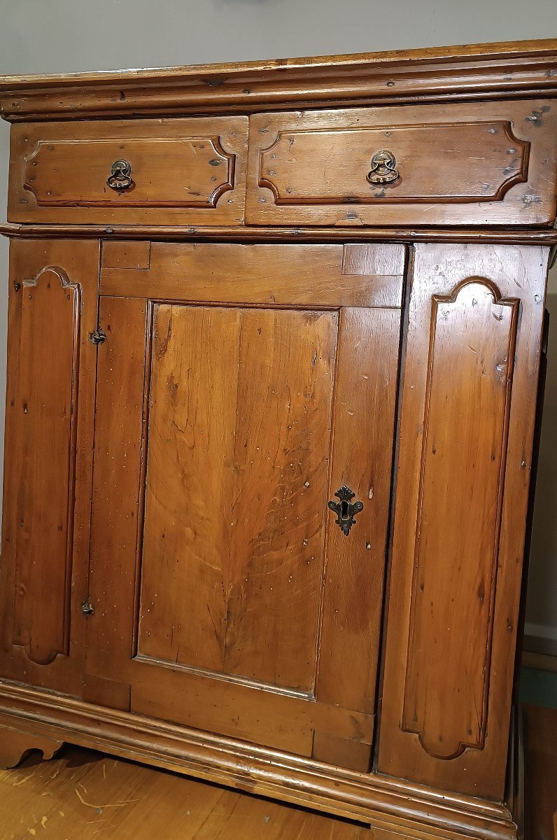 PETITE COMMODE EN NOYER BLONDE DÉBUT DU 17ème SIÈCLE-photo-5