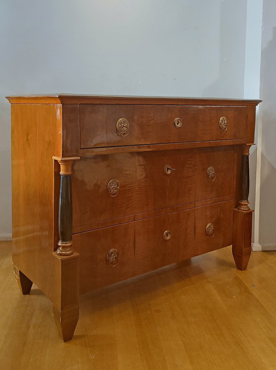 COMMODE EMPIRE AVEC BUREAU À ABATTANTS FIN 18ème-DÉBUT 19ème SIÈCLE-photo-3
