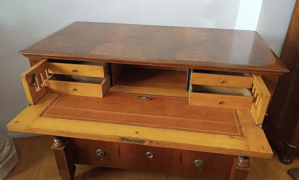 COMMODE EMPIRE AVEC BUREAU À ABATTANTS FIN 18ème-DÉBUT 19ème SIÈCLE-photo-2