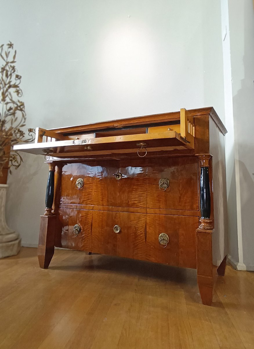 COMMODE EMPIRE AVEC BUREAU À ABATTANTS FIN 18ème-DÉBUT 19ème SIÈCLE-photo-5