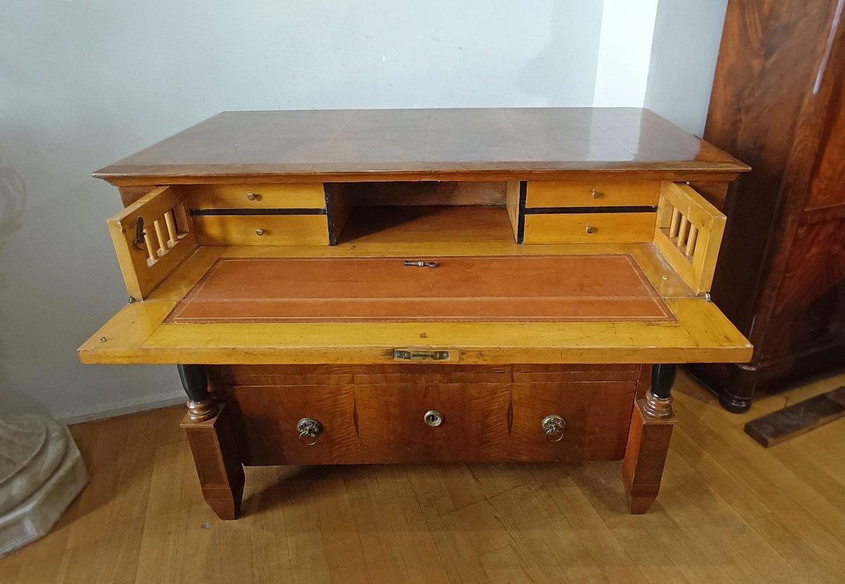 COMMODE EMPIRE AVEC BUREAU À ABATTANTS FIN 18ème-DÉBUT 19ème SIÈCLE-photo-8