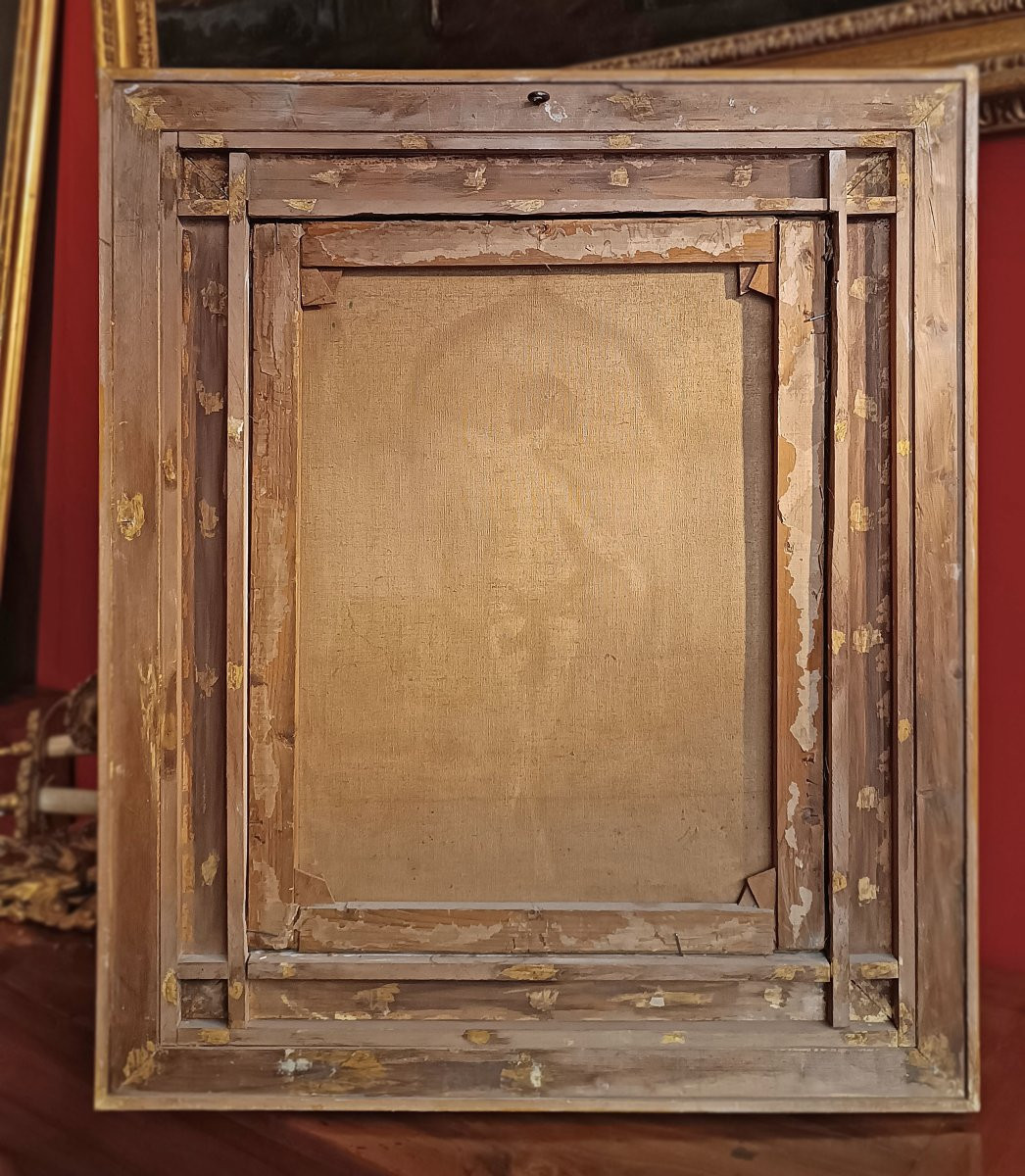 TABLEAU AVEC ODALISQUE SECONDE MOITIÉ DU 19ème SIÈCLE-photo-6