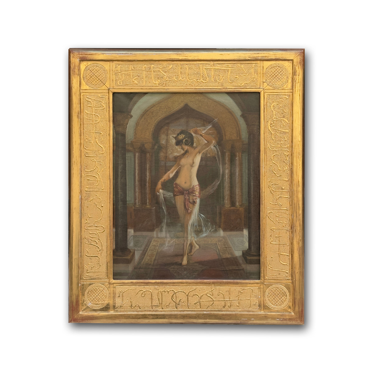 TABLEAU AVEC ODALISQUE SECONDE MOITIÉ DU 19ème SIÈCLE