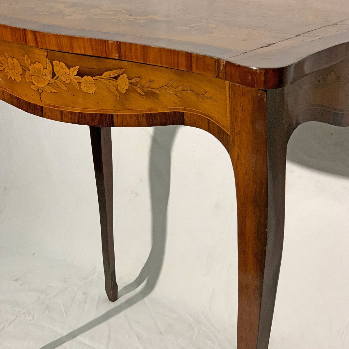 TABLE EN MARQUETE NAPOLÉON III MILIEU 19ème SIÈCLE-photo-1